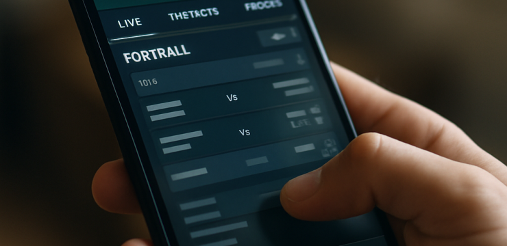 A person’s thumb hovers over a section icon in the bottom navigation bar of